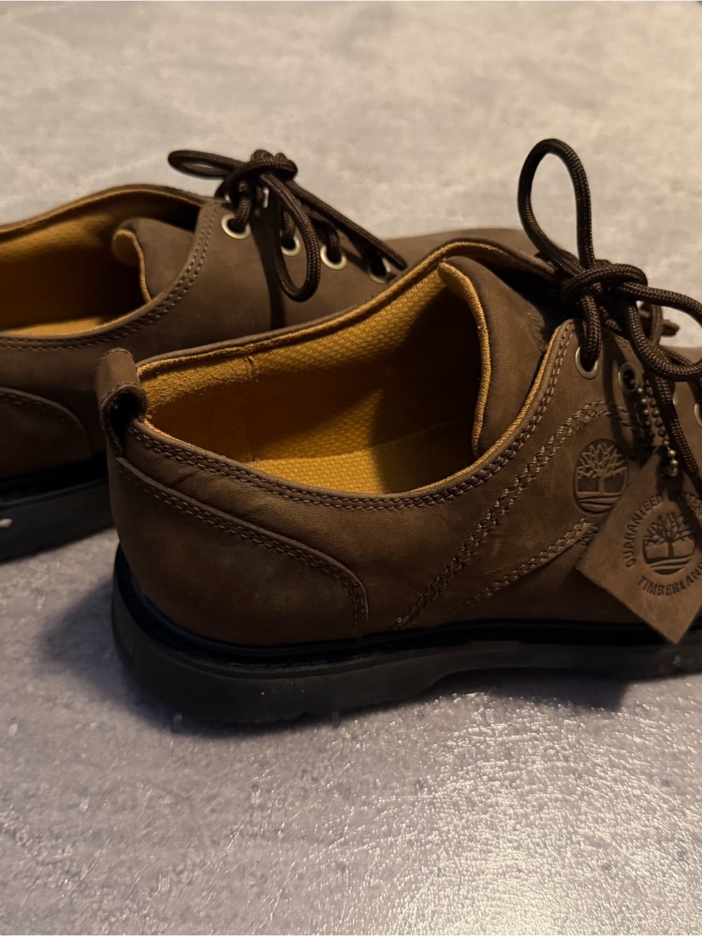 Timberland Brown Nubuck Lace-Up Derby Shoes